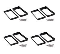 Giwnhvx 8PCS Black Curved Humbucker Pickups Frame Mounting Rings for Electric Guitar