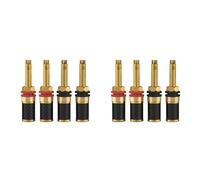 Giwnhvx 8Pcs HiFi Gold Plated Copper Speaker Binding Post Female Banana Jack Connector HiFi Audio AMP Banana Plug Socket