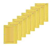 Giwnhvx 8PCS Three-Hole Large-Capacity Pencil Case Binder Pouch with Clear Window Yellow