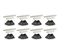 Giwnhvx 8X 6 String Acoustic Guitar Bone Bridge Saddle and Nut and 48pcs Ebony Guitar Bridge Pins White+Black