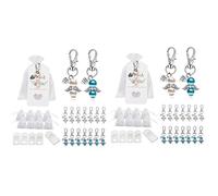 Giwnhvx 96 Baptism Sets Favor Souvenir Favors Guardian Wedding Angels + Organza Bags + Baptism Gift Pendants