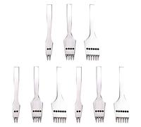 Giwnhvx 9Pcs 4mm Leather Craft Round Hole Leather Puncher Detachable Seam Punching Chisel Tool/Set