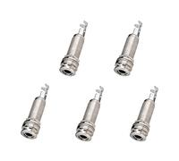 Giwnhvx A1347 5 Piece Guitar Bass End Pin Output Jack 1/4 Inch Mono or Stereo Applications Silver