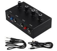 Giwnhvx AC-6401 Microphone Condenser Sound Card PC Computer Audio USB Electric Guitar Live Broadcast Recording Sound Card