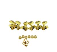 Giwnhvx Acoustic Guitar String Tuning Pegs Kit with Screw Ferrule Universal Tuners Open Tuning Standard Accessories Gold