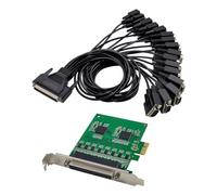 Giwnhvx Adapter Card ST355 PCIe 17V358 16S RS232 Industrial Multi-Serial I/O Control Multi-Function Convenient Adapter Card PCB+Plastic Communication Control Card 1Set
