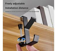 Giwnhvx Adjustable 2-in-1 Mantel Hook, Equipped with Double Hooks for Hanging Socks and Garlands, Rust-Proof Metal, 4 PCs. A