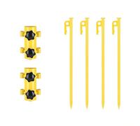 Giwnhvx Awning Canopy Pole Fixed Tube Ground Bracket Windproof Adjustable Tent Support Pole Tent Fixed Tube Support Rod with Ground Nails 6PCS -Yellow