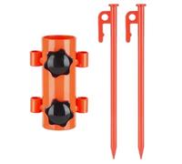 Giwnhvx Awning Canopy Pole Fixing Pipe Ground Holder with Ground Nail Windproof Adjustable Camping Tent Accessories