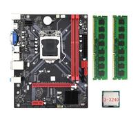 Giwnhvx B85M VHL Desktop Motherboard +I3-3240 CPU +2X DDR3 1600MHz 8G RAM LGA 1155 USB 3.0 3.0 Computer Motherboard Easy Install Easy to Use