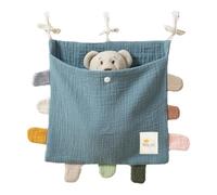 Giwnhvx Baby Bed Side Organiser Cotton Bed Storage BagEssentials Storage Bag Baby Hanging Bag for Baby Nappy Toy Clothes,G