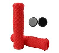 Giwnhvx Bicycle Handlebar Grip Cover Silica Gel Non-Slip Damping Wear Bicycle Handlebar Cover for Mountain Road Bike Foldable Bike Red