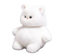 Giwnhvx Big Cat Plush Toy Kitten Super Soft Soothing Sleeping Animal Doll for Children'S Birthday Gift White