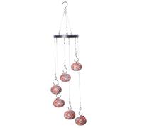 Giwnhvx Bird Feeders for Outdoors, Glass Bird Feeders for Outdoors Hanging Ant and Bee Proof 2024 New Wind Chime B