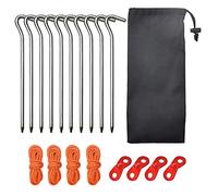 Giwnhvx Camping Tent Stakes Aluminum Alloy Camping Canopy Stakes Pegs Tent Rope Outdoor Luminous Rope