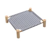 Giwnhvx Cat and Dog Hammock Bed Wooden Cat Hammock Elevated Cooling Bed Detachable Portable Indoor Outdoor Pet Bed Suitable B