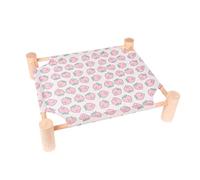 Giwnhvx Cat and Dog Hammock Cat Hammock Elevated Cooling Bed Detachable Portable Indoor and Outdoor Pet Bed Pink