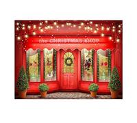Giwnhvx Christmas 150X100cm Background Cloth Red New Year Photography Background Cloth Holiday Party Photography Fabrics