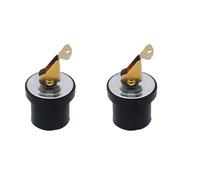 Giwnhvx Compression Drain Plug Brass Screw Type Rubber Seal Yacht Boat Drain Plug for 7/8In Diameter Drains,Locks in Place 2PCS