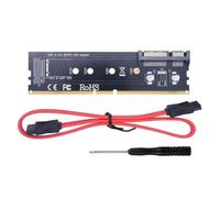 Giwnhvx DDR3 DDR4 DDR2 to M2 SSD Adapter M.2 NGFF B Key Riser Card Black PCB SATA 15Pin Power + SATA 7Pin Data Port