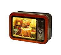 Giwnhvx Diy Hut Handmade Tinplate Box Childhood Memory Model Children'S Toys Birthday Gift TH18