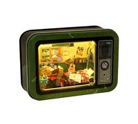 Giwnhvx Diy Hut Handmade Tinplate Box Childhood Memory Model Children'S Toys Birthday Gift TH19
