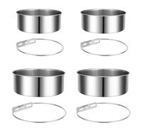 Giwnhvx Dog Bowls 4 Pack, Stainless Steel Dog Food Bowl and Water Bowl, Hanging Dog Bowls for Cage Crate Kennel, Non-Spilling