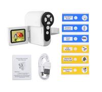 Giwnhvx DV Microscope for Kids with 6 Adjustable LED Lights 2Inch LCD with 32GB Memory Card