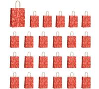 Giwnhvx E 24 Pcs Valentines Day Gift Bags with Handles Heart Love Paper Bags for Wedding and Valentine