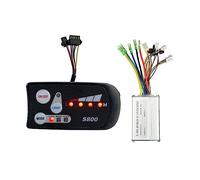Giwnhvx Electric Vehicle 36V48V Brushless Motor Metal+Plastic E-Bike Controller 6 Tubes 15A Intelligent Controller LED-S800 Instrument Accessories Set