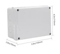 Giwnhvx Electrical Box, Outdoor Waterproof Box IP65 Junction Box with Reserved Holes,Project Box Power Cord Enclosure White