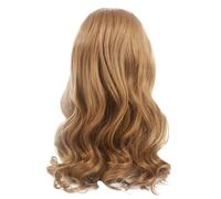 Giwnhvx European and American Style Center-Parted Long Curly Hair Chemical Fiber Wig Meghan Cos Flaxen Wig,