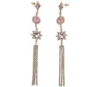 Giwnhvx Fashion Geometric Women'S Hanging Earrings Colorful Rhinestone Jewelry Elegant And Charming Long Fashion Tassel