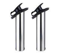 Giwnhvx Fishing Rod Holder Stainless Steel Embedded Fishing Rod Holder for Marine Boat Parts,15 Degrees,2PCS