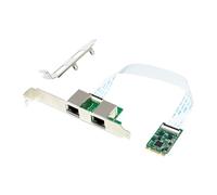 Giwnhvx Gigabit Ethernet Server Adapter Gigabit Network Card M.2 B+M Dual Port Gigabit Server NIC 10/100/1000Mbps Ethernet NIC for PC