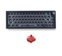 Giwnhvx GMK67 Customized Mechanical Keyboard with Red Switch DIY Kit Hot Swappable RGB Backlight Black