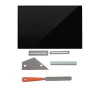 Giwnhvx Guitar Bass Pickguard Sheet Scratch Plate Blank Material 1 Ply Black & Guitar Fret Crowning File Leveling Tool