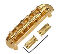 Giwnhvx Guitar Saddle Bridge with Adjustable Saddles Zinc Alloy for Jazzmaster Guitar Accessories,Gold