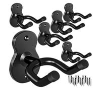Giwnhvx Guitar Wall Mount Hanger, 6 Pack Guitar Hanger for Wall, Metal Guitar Holder Rack Stand for Basses, Electric Guitar