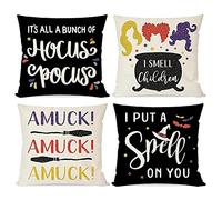 Giwnhvx Halloween Covers 18X18 Set of 4 for Fall Decorations, Decorative Throw Pillow Cases Indoor Outdoor Home Decor
