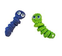 Giwnhvx Handmade Emotional Support Worry Worm Gift, Crochet Worry Worm Inspirational Cares, Cute Knitted Gift, C