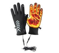 Giwnhvx Heating Gloves, Anti-Slip Heating Motorcycle Gloves, Windproof Heating Work Gloves, Waterproof Heating Gloves XL Easy to Use