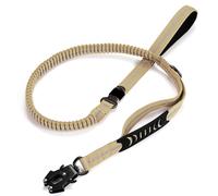 Giwnhvx Heavy Duty Elastic Dog Leash No-Pull Dog Leash Reflective Shock-Absorbing Pet Leash Large Dog Leash Khaki