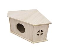Giwnhvx Hedgehog House Small Animal Habitat Wooden Hide Hut Playground Small Animal Habitat Sturdy Natural Pet Supplies