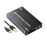 Giwnhvx HiFi BASS Headphone Amplifier Rechargeable 3.5mm AUX Input Output with Volume Control for Phones