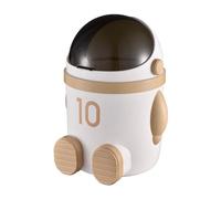Giwnhvx Home Decor Large-Astronaut-Themed Trash Can with Lid Capacity, Ideal for Living Room & Bedroom, Khaki