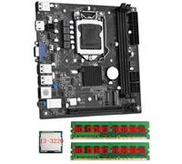 Giwnhvx ITX H61 Desktop Motherboard +I3-3220 +2X8G DDR3 1600MHz RAM CPU LGA 1155 Support Up to 16GB RAM Slots 100M Network Card Accessories