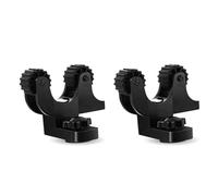 Giwnhvx Kayak Paddle Holder, 2 Pcs Black Kayak Track Mount Paddle Holders Plastic Kayak Rail Paddle Clips Canoe Oar Holders Easy to Use