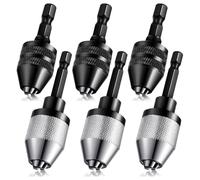 Giwnhvx Keyless Drill Chuck Bit,Keyless Drill Chuck Fast Change Converter Extension Screwdriver Drill Adapter0.3-6.5/0.3-3.6mm