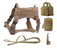 Giwnhvx Large Dog Collar Harness and Leash Set Pet Training Vest Adjustable Harness L